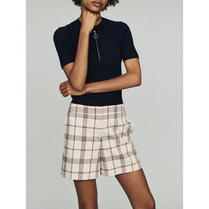 Maje Izore Plaid Shorts